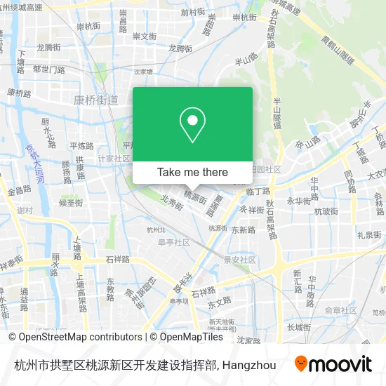 杭州市拱墅区桃源新区开发建设指挥部 map