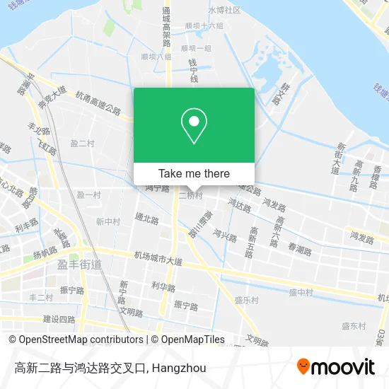 高新二路与鸿达路交叉口 map