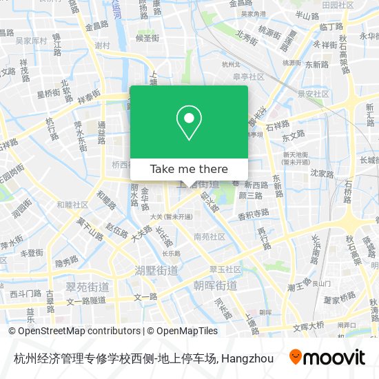 杭州经济管理专修学校西侧-地上停车场 map