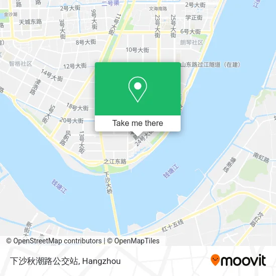 下沙秋潮路公交站 map