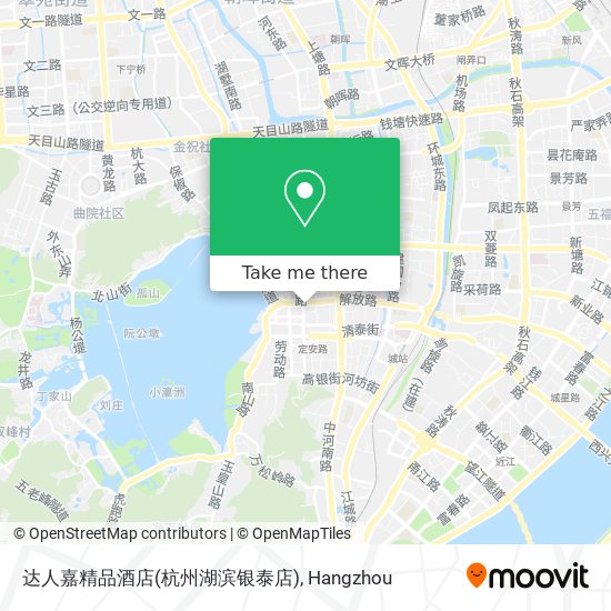 达人嘉精品酒店(杭州湖滨银泰店) map