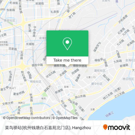 菜鸟驿站(杭州钱塘白石嘉苑北门店) map