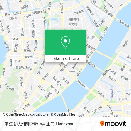 浙江省杭州四季青中学-正门 map