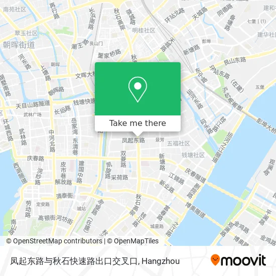 凤起东路与秋石快速路出口交叉口 map