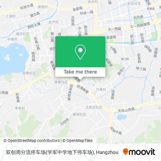 双创周分流停车场(学军中学地下停车场) map