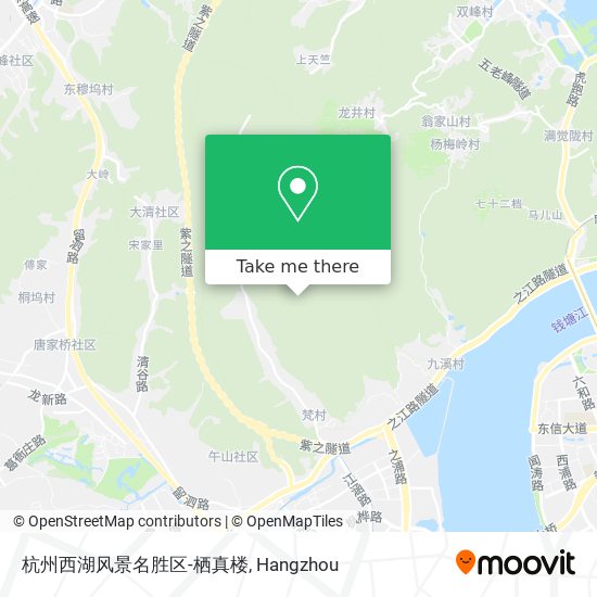 杭州西湖风景名胜区-栖真楼 map