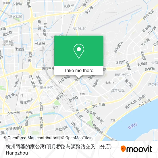杭州阿婆的家公寓(明月桥路与源聚路交叉口分店) map