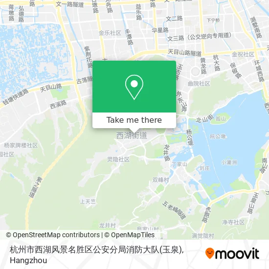杭州市西湖风景名胜区公安分局消防大队(玉泉) map