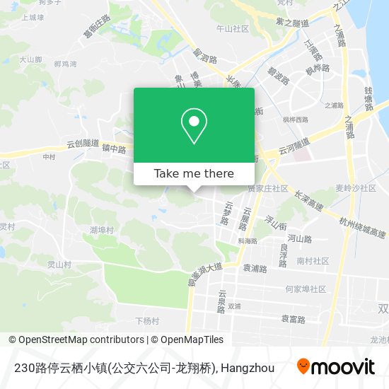 230路停云栖小镇(公交六公司-龙翔桥) map