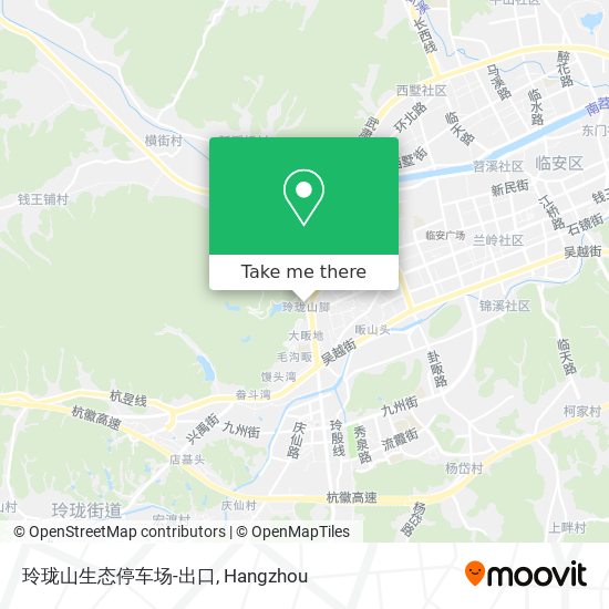 玲珑山生态停车场-出口 map