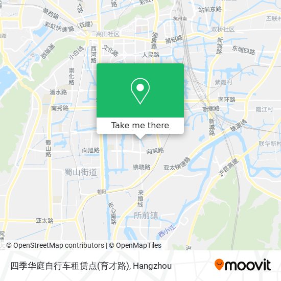 四季华庭自行车租赁点(育才路) map