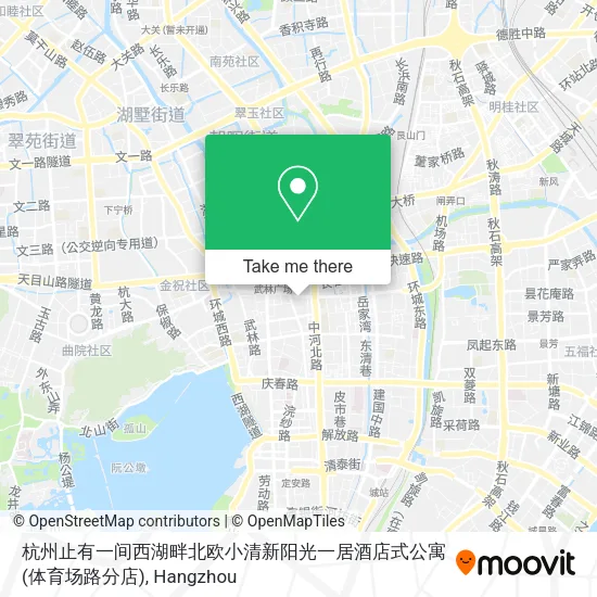杭州止有一间西湖畔北欧小清新阳光一居酒店式公寓(体育场路分店) map