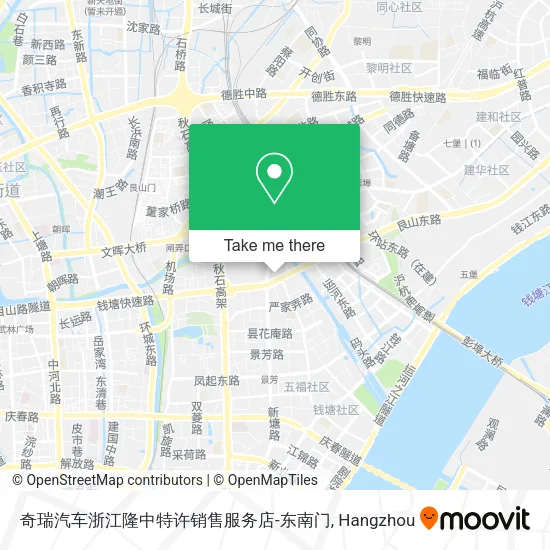 奇瑞汽车浙江隆中特许销售服务店-东南门 map