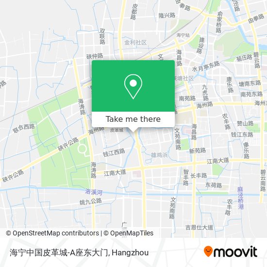 海宁中国皮革城-A座东大门 map