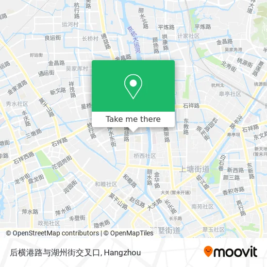后横港路与湖州街交叉口 map
