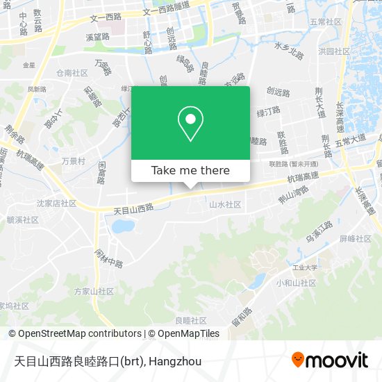 天目山西路良睦路口(brt) map