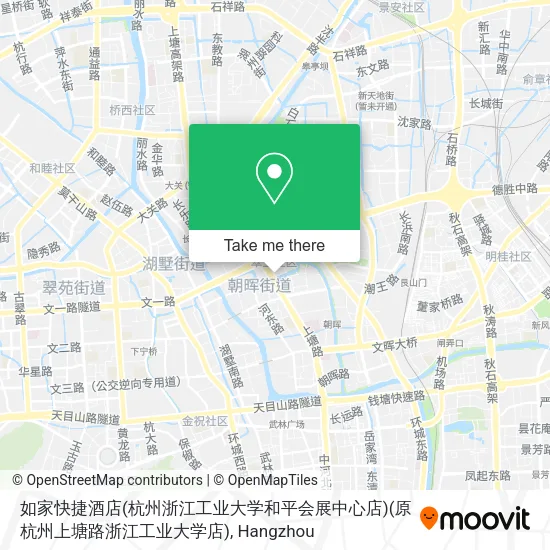 如家快捷酒店(杭州浙江工业大学和平会展中心店)(原杭州上塘路浙江工业大学店) map