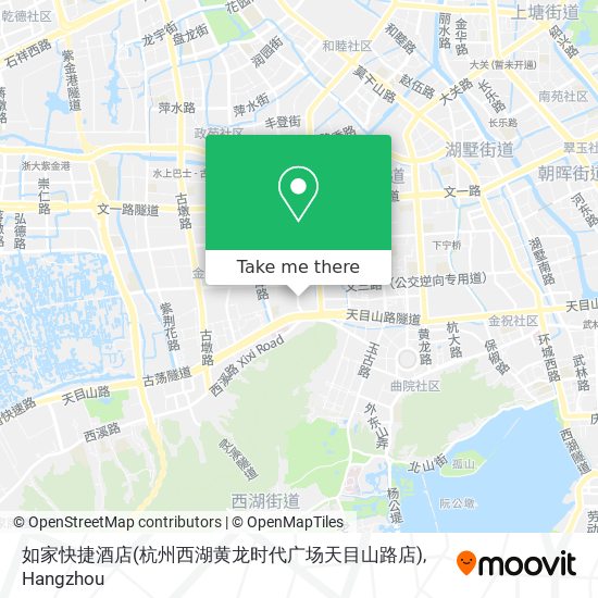 如家快捷酒店(杭州西湖黄龙时代广场天目山路店) map