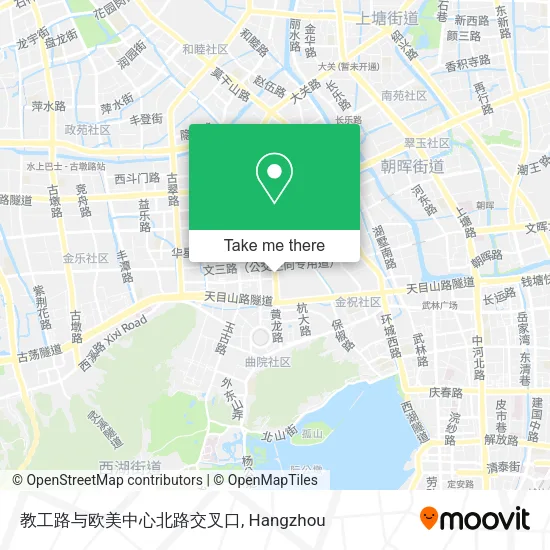 教工路与欧美中心北路交叉口 map