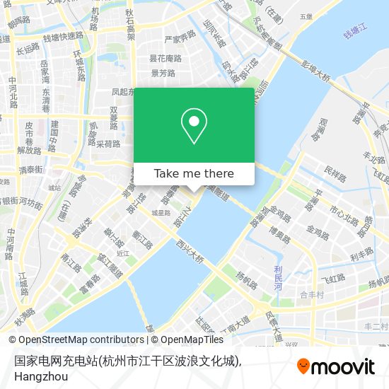 国家电网充电站(杭州市江干区波浪文化城) map