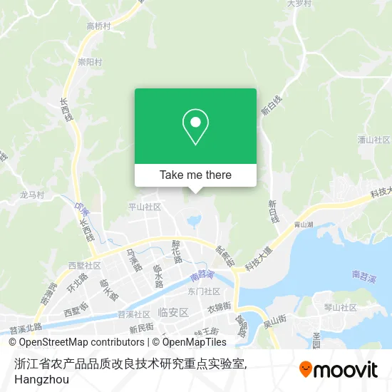 浙江省农产品品质改良技术研究重点实验室 map