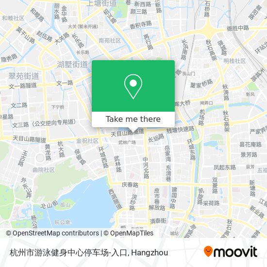 杭州市游泳健身中心停车场-入口 map