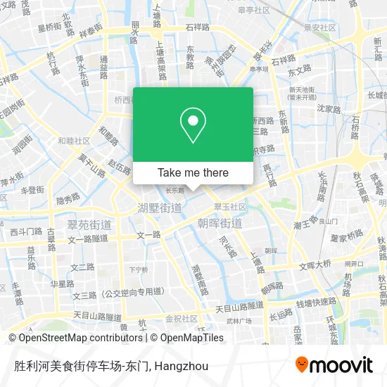胜利河美食街停车场-东门 map