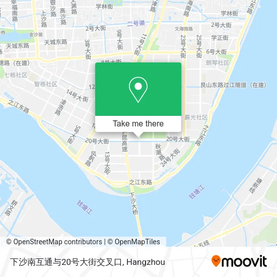 下沙南互通与20号大街交叉口 map