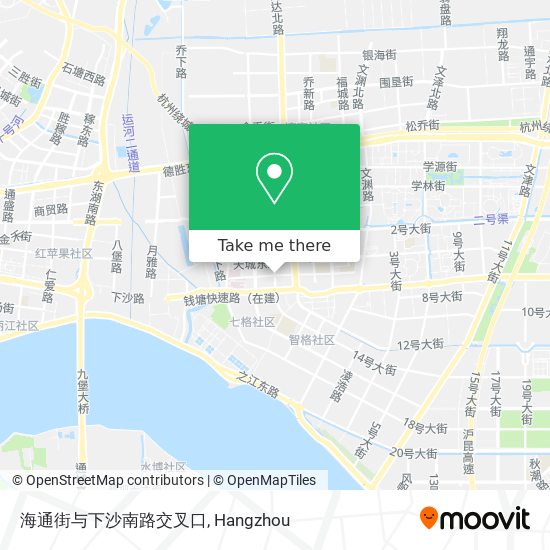 海通街与下沙南路交叉口 map