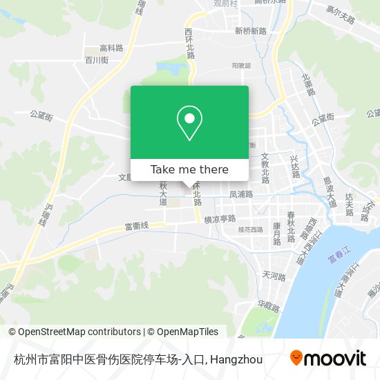 杭州市富阳中医骨伤医院停车场-入口 map