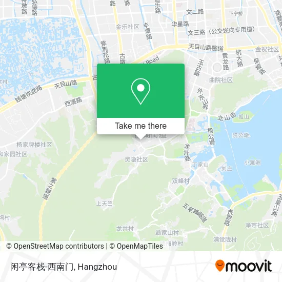 闲亭客栈-西南门 map