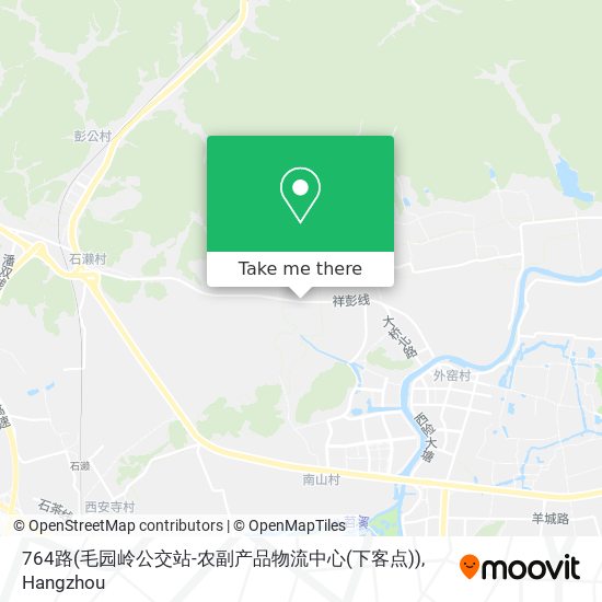 764路(毛园岭公交站-农副产品物流中心(下客点)) map
