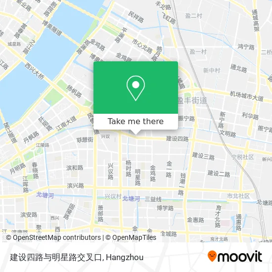 建设四路与明星路交叉口 map