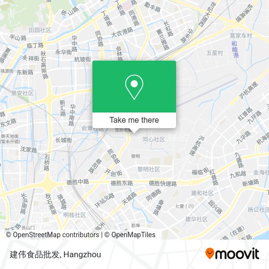 建伟食品批发 map