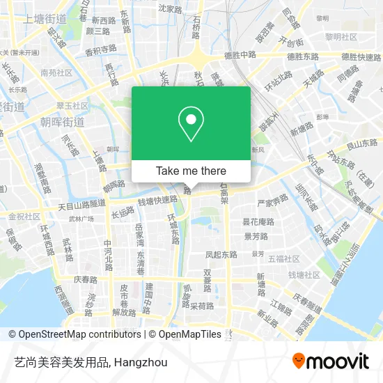 艺尚美容美发用品 map