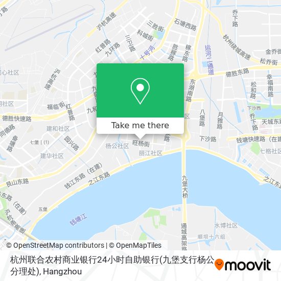 杭州联合农村商业银行24小时自助银行(九堡支行杨公分理处) map