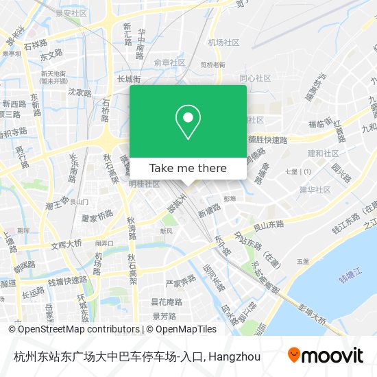 杭州东站东广场大中巴车停车场-入口 map