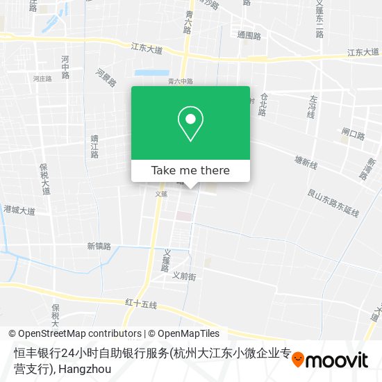 恒丰银行24小时自助银行服务(杭州大江东小微企业专营支行) map