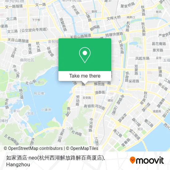 如家酒店·neo(杭州西湖解放路解百商厦店) map