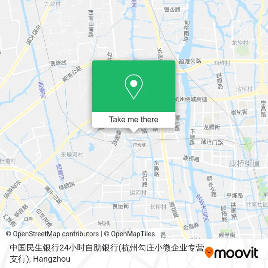 中国民生银行24小时自助银行(杭州勾庄小微企业专营支行) map