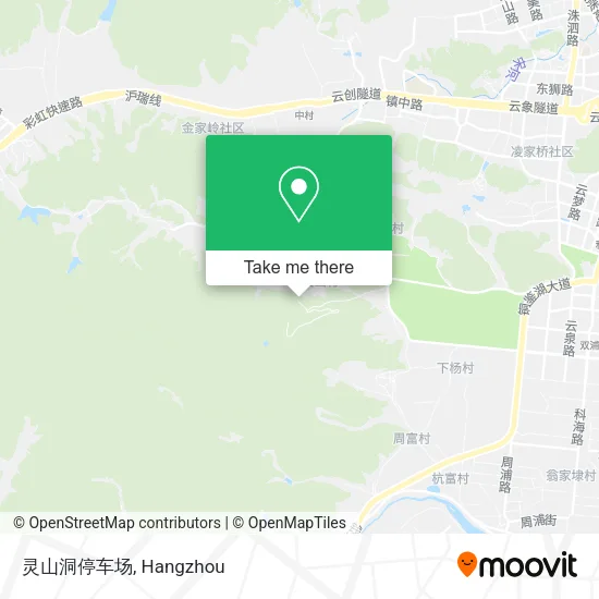 灵山洞停车场 map