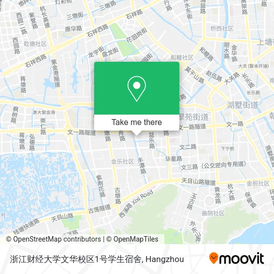 浙江财经大学文华校区1号学生宿舍 map