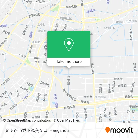 光明路与乔下线交叉口 map