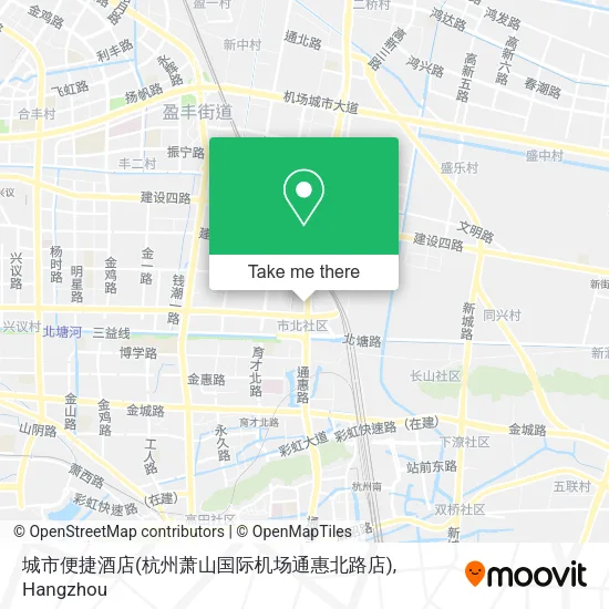 城市便捷酒店(杭州萧山国际机场通惠北路店) map