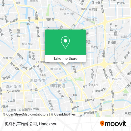 奥尊汽车维修公司 map