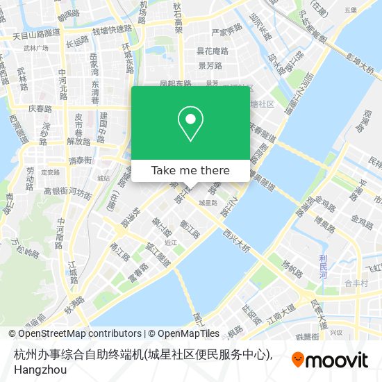 杭州办事综合自助终端机(城星社区便民服务中心) map