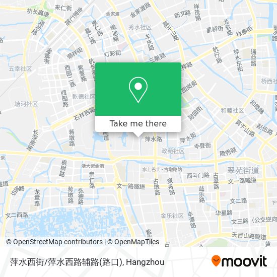 萍水西街/萍水西路辅路(路口) map
