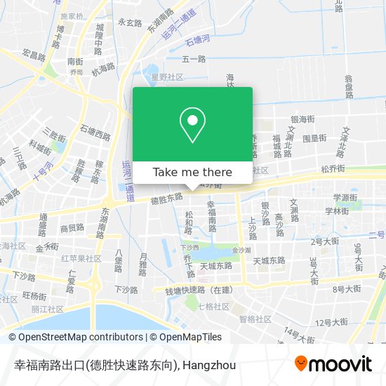 幸福南路出口(德胜快速路东向) map