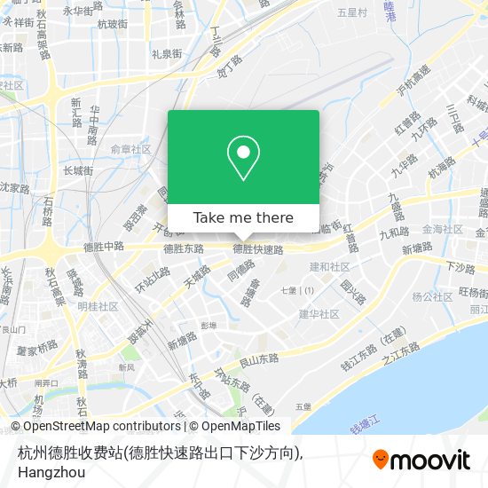 杭州德胜收费站(德胜快速路出口下沙方向) map
