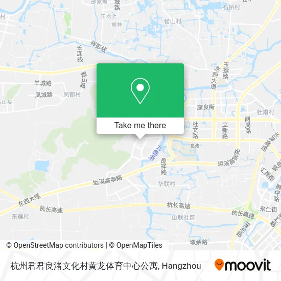 杭州君君良渚文化村黄龙体育中心公寓 map